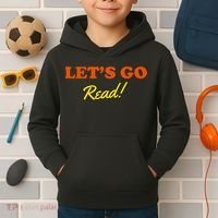 Lets Go Read Book Lover Kids Hoodie thumb 2