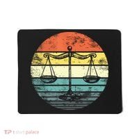 Lawyer Gift Retro Sunset Scale Of Justice Student Law School Mousepad thumb 0