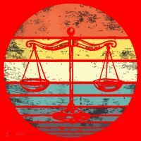 Lawyer Gift Retro Sunset Scale Of Justice Student Law School Santa Hat thumb 1
