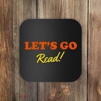 Lets Go Read Distress Book Club Coaster thumb 0