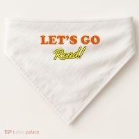 Lets Go Read Distress Book Club USA-Made Doggie Bandana thumb 0
