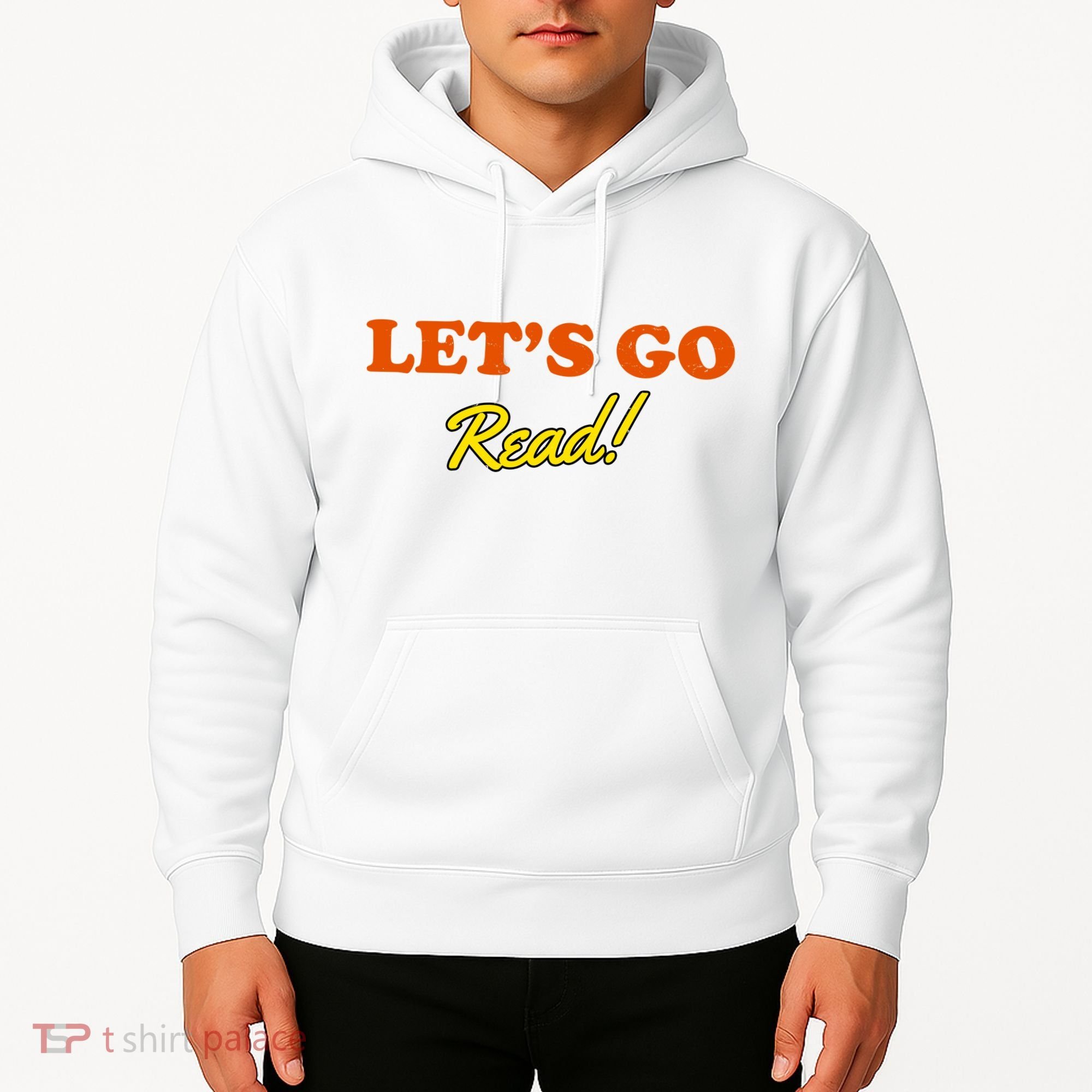 Lets Go Read Distress Book Club Hoodie