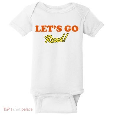 Lets Go Read Distress Book Club Baby Bodysuit