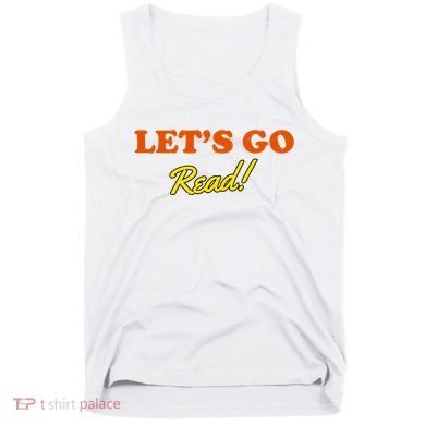 Lets Go Read Distress Book Club Tank Top