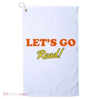 Lets Go Read Distress Book Club Golf Towel