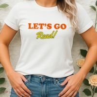 Lets Go Read Distress Book Club Women's T-Shirt thumb 2