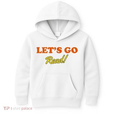Lets Go Read Distress Book Club Kids Hoodie