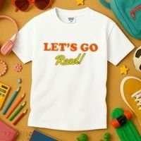 Lets Go Read Distress Book Club Kids T-Shirt thumb 3