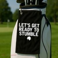 Let's Get Ready To Stumble Funny St Patrick's Day Golf Towel thumb 2