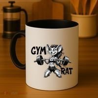 Lady Gym Rat Workout Coffee Mug thumb 4