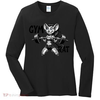 Lady Gym Rat Workout Women's Long Sleeve Shirt