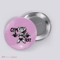 Lady Gym Rat Workout Button thumb 0