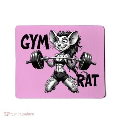 Lady Gym Rat Workout Mousepad