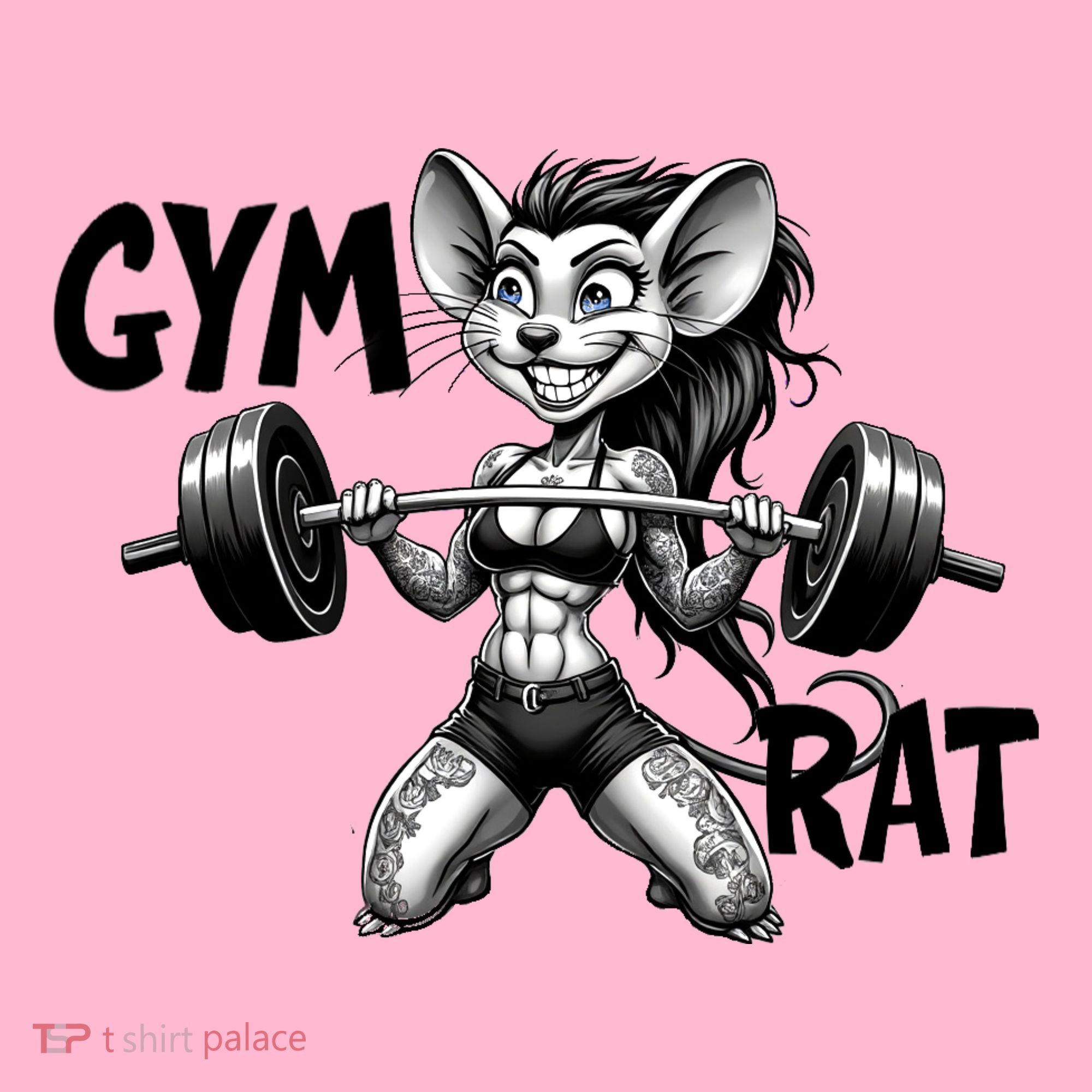 Lady Gym Rat Workout Mousepad