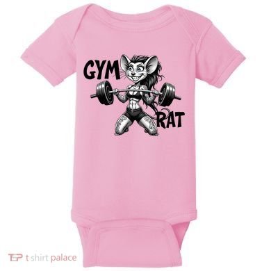 Lady Gym Rat Workout Baby Bodysuit