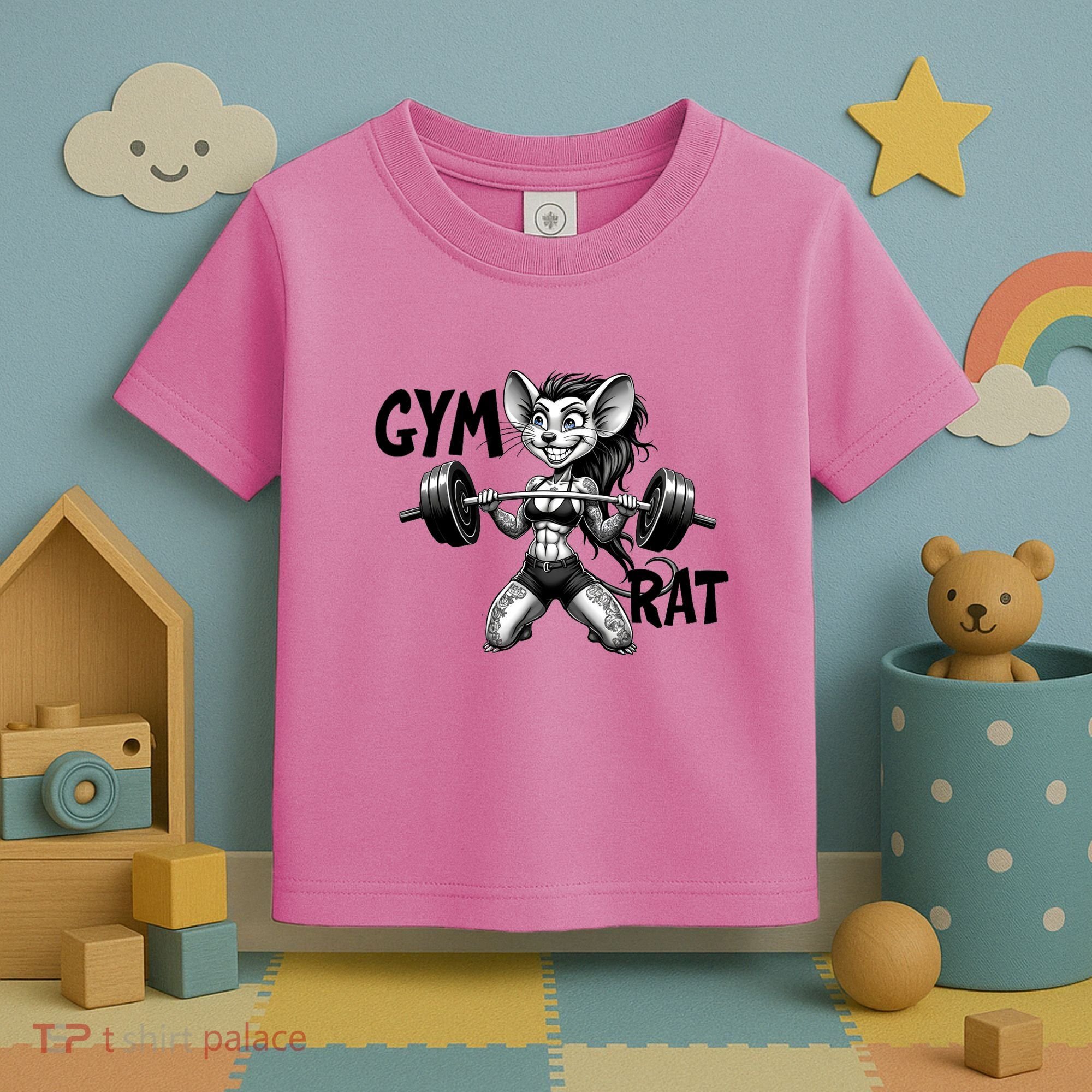 Lady Gym Rat Workout Toddler T-Shirt