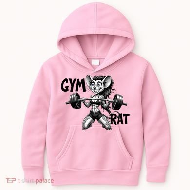 Lady Gym Rat Workout Kids Hoodie