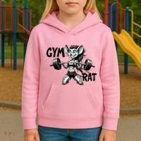 Lady Gym Rat Workout Kids Hoodie thumb 3