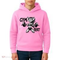 Lady Gym Rat Workout Kids Hoodie thumb 4