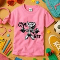 Lady Gym Rat Workout Kids T-Shirt thumb 3