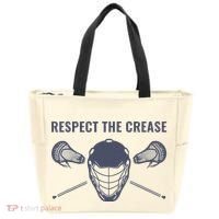 Lacrosse Goalie Respect The Crease Lax Tote Bag thumb 0