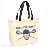 Lacrosse Goalie Respect The Crease Lax Tote Bag thumb 2