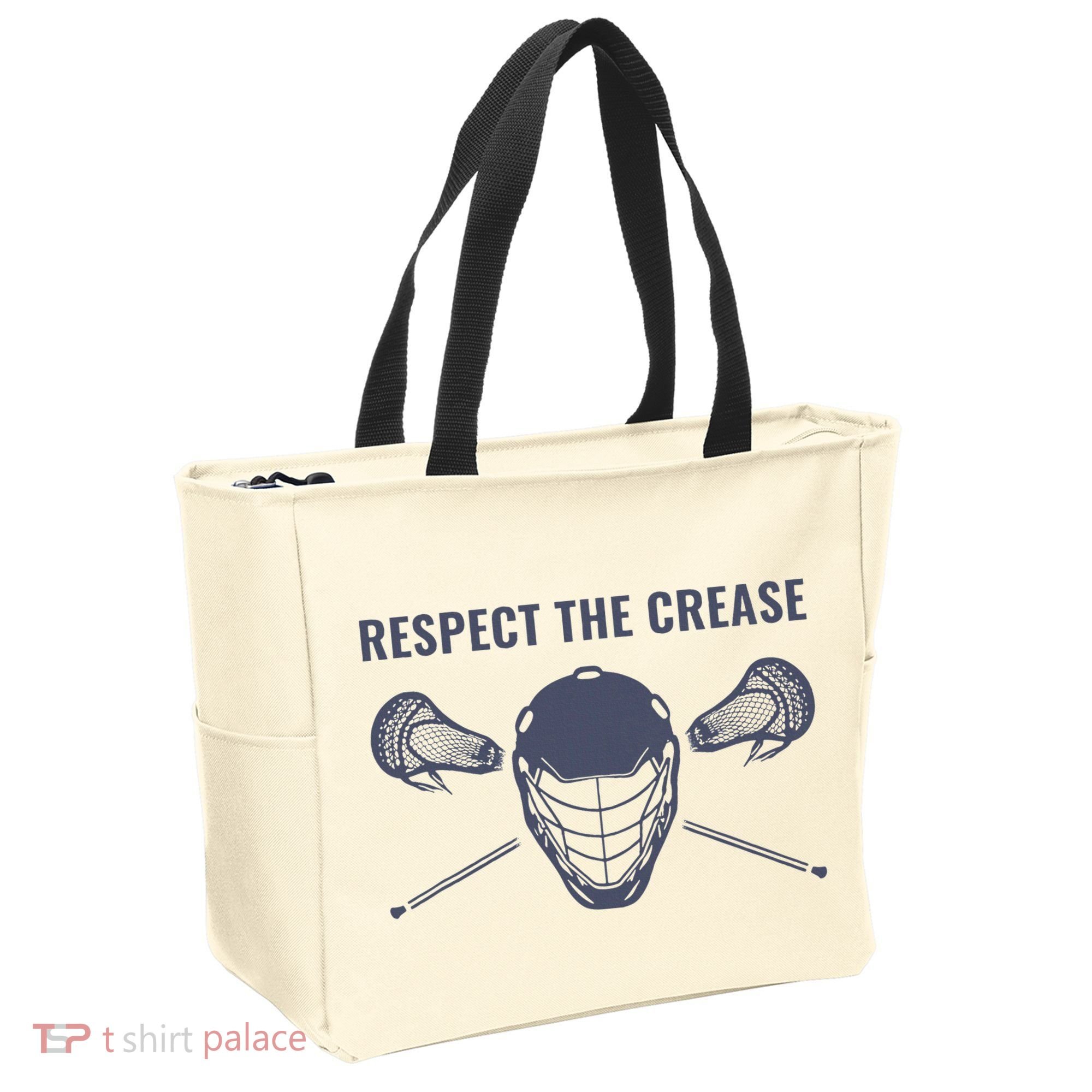Lacrosse Goalie Respect The Crease Lax Tote Bag