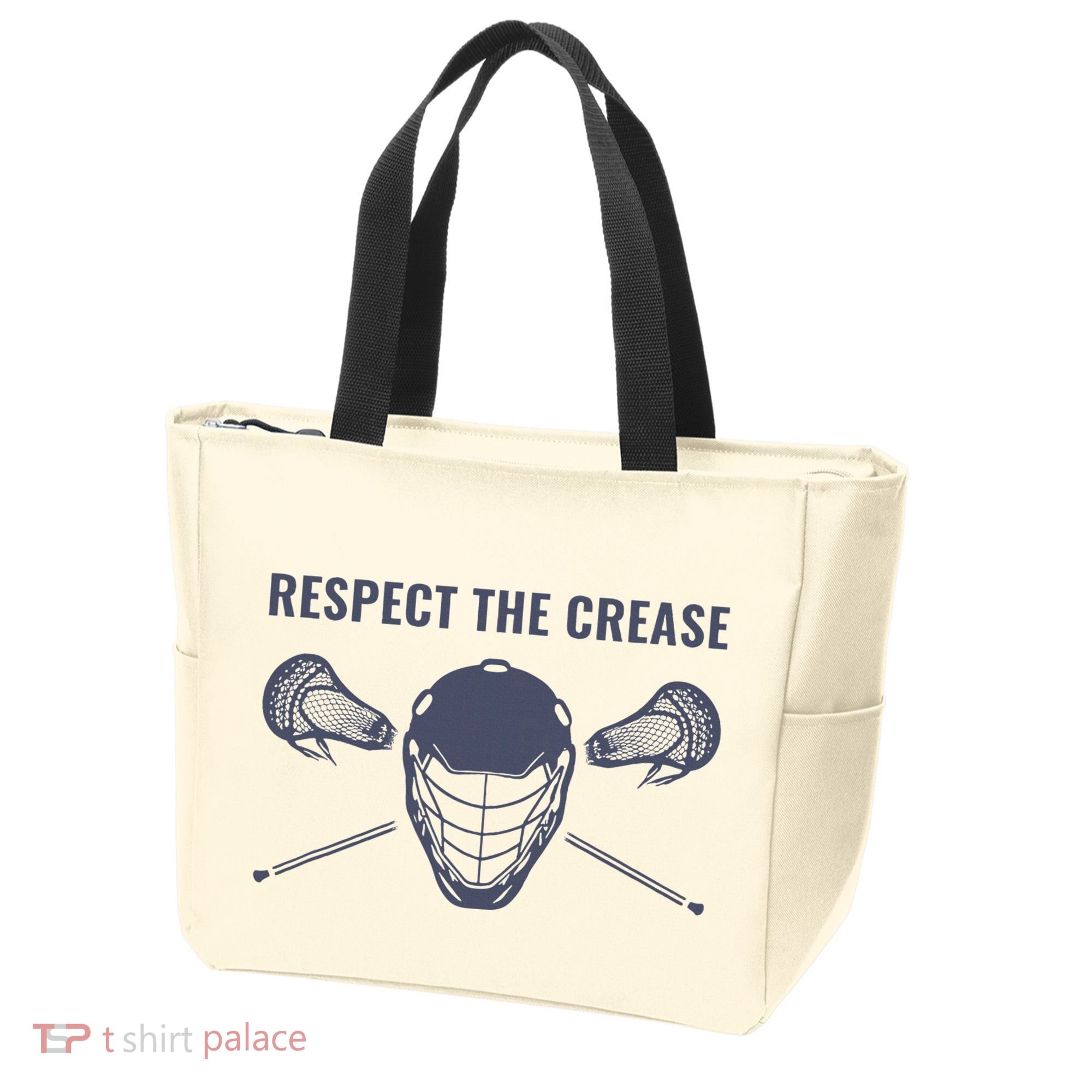 Lacrosse Goalie Respect The Crease Lax Tote Bag