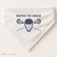 Lacrosse Goalie Respect The Crease Lax USA-Made Doggie Bandana thumb 0