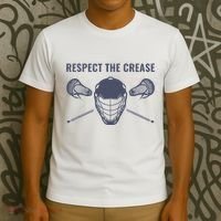 Lacrosse Goalie Respect The Crease Lax T-Shirt thumb 3
