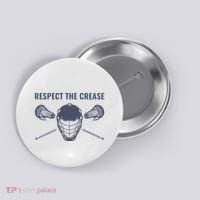 Lacrosse Goalie Respect The Crease Lax Button thumb 0