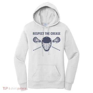 Lacrosse Goalie Respect The Crease Lax Women's Hoodie