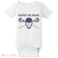 Lacrosse Goalie Respect The Crease Lax Baby Bodysuit thumb 0