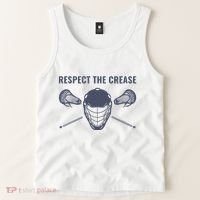 Lacrosse Goalie Respect The Crease Lax Tank Top thumb 2