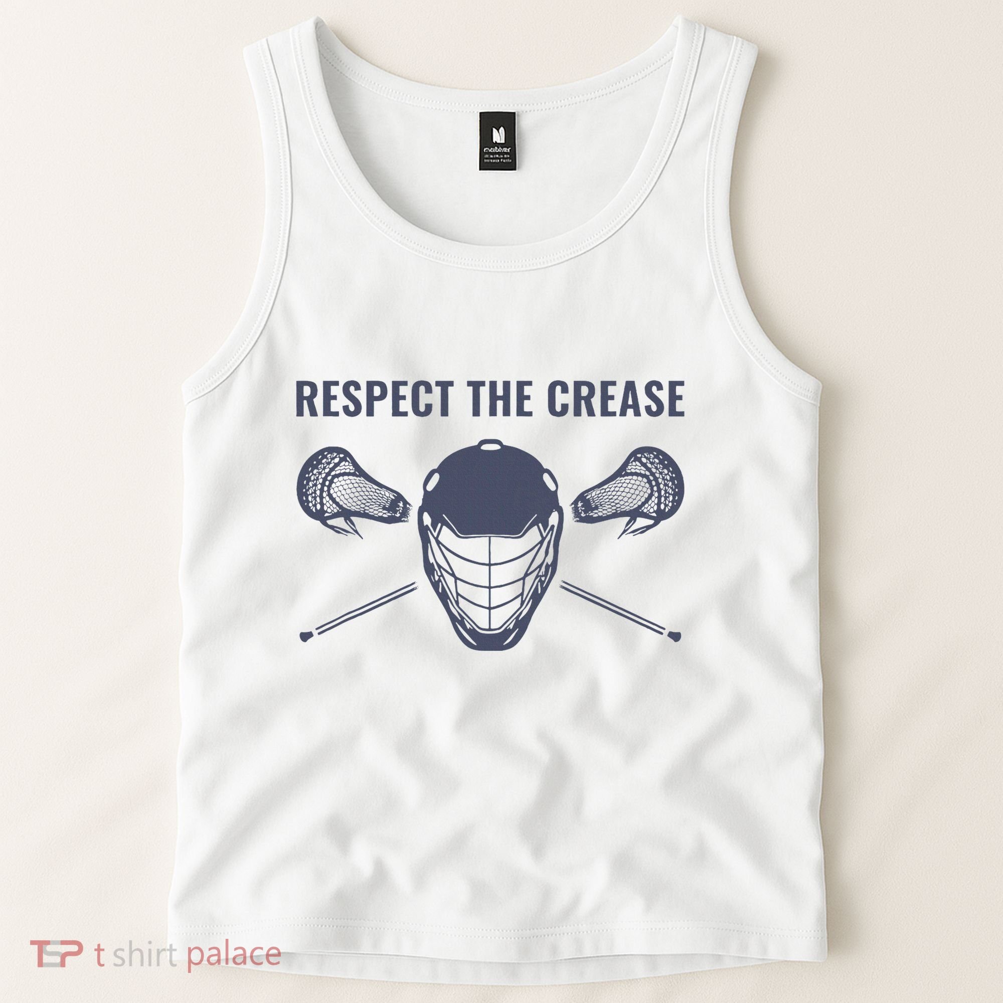 Lacrosse Goalie Respect The Crease Lax Tank Top