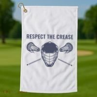 Lacrosse Goalie Respect The Crease Lax Golf Towel thumb 1