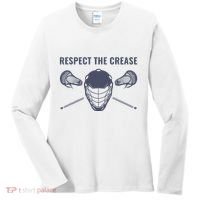 Lacrosse Goalie Respect The Crease Lax Women's Long Sleeve Shirt thumb 0