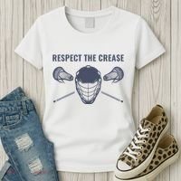 Lacrosse Goalie Respect The Crease Lax Women's T-Shirt thumb 3