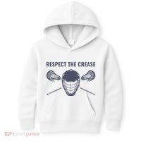 Lacrosse Goalie Respect The Crease Lax Kids Hoodie thumb 0