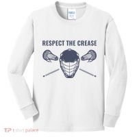 Lacrosse Goalie Respect The Crease Lax Kids Long Sleeve Shirt thumb 0