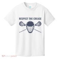 Lacrosse Goalie Respect The Crease Lax Kids T-Shirt thumb 0