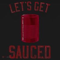 Let's Get Sauced Funny Cranberry Sauce Thanksgiving Food  Coaster thumb 2