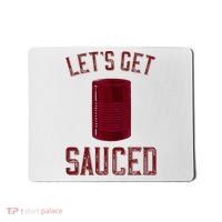 Let's Get Sauced Funny Cranberry Sauce Thanksgiving Food  Mousepad thumb 0