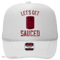 Let's Get Sauced Funny Cranberry Sauce Thanksgiving Food  Hat thumb 0