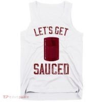 Let's Get Sauced Funny Cranberry Sauce Thanksgiving Food  Tank Top thumb 0