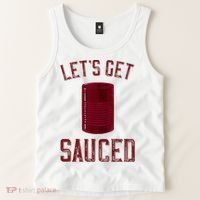 Let's Get Sauced Funny Cranberry Sauce Thanksgiving Food  Tank Top thumb 2