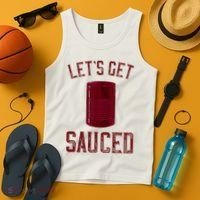 Let's Get Sauced Funny Cranberry Sauce Thanksgiving Food  Tank Top thumb 4