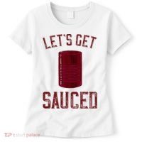 Let's Get Sauced Funny Cranberry Sauce Thanksgiving Food  Women's T-Shirt thumb 0