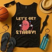 Let's Get Stabby Funny Dialysis Hemodialysis Dialysis Tech Tank Top thumb 4