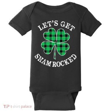 Let's Get Shamrocked: St. Patrick's Day Design With Clover Baby Bodysuit